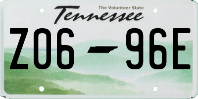 TN license plate Z0696E