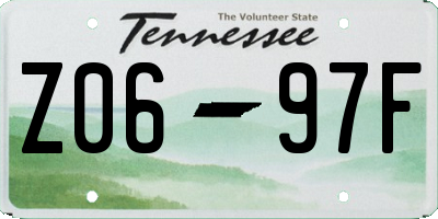 TN license plate Z0697F