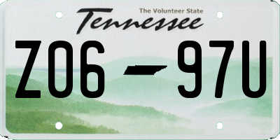 TN license plate Z0697U