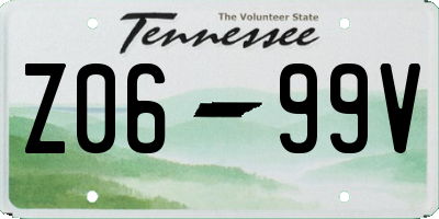 TN license plate Z0699V