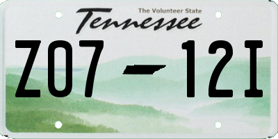 TN license plate Z0712I