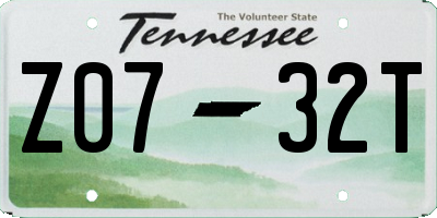 TN license plate Z0732T