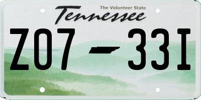 TN license plate Z0733I