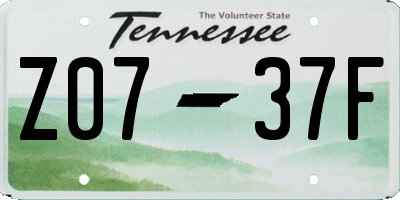 TN license plate Z0737F