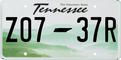 TN license plate Z0737R