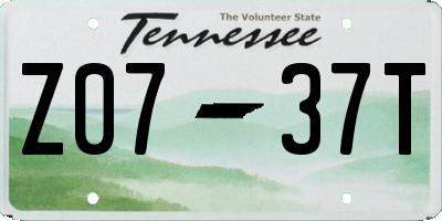 TN license plate Z0737T