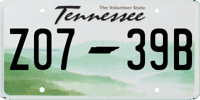 TN license plate Z0739B