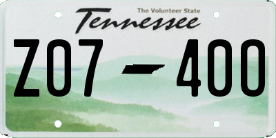 TN license plate Z0740O
