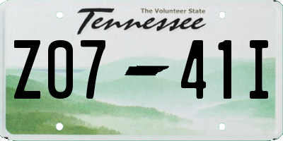 TN license plate Z0741I