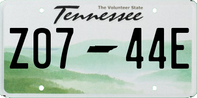 TN license plate Z0744E