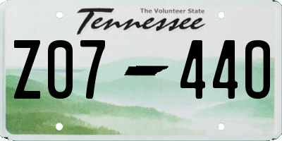 TN license plate Z0744O