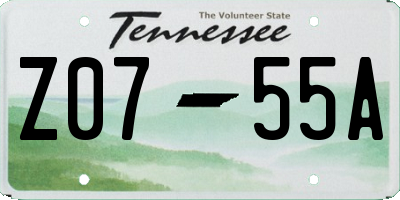 TN license plate Z0755A