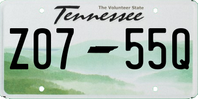 TN license plate Z0755Q