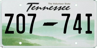 TN license plate Z0774I