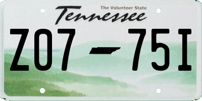 TN license plate Z0775I