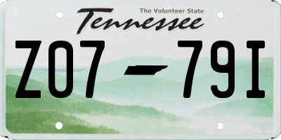 TN license plate Z0779I