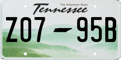 TN license plate Z0795B