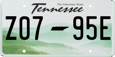 TN license plate Z0795E
