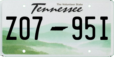 TN license plate Z0795I