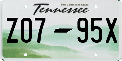 TN license plate Z0795X