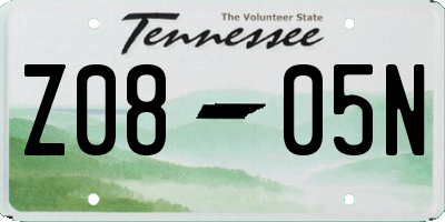TN license plate Z0805N