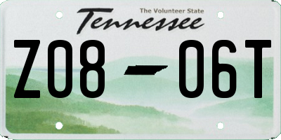 TN license plate Z0806T