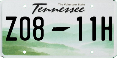 TN license plate Z0811H
