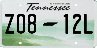 TN license plate Z0812L
