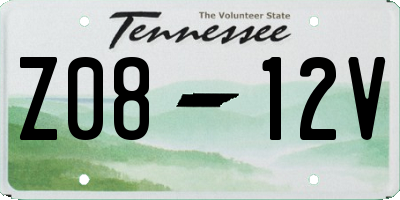 TN license plate Z0812V