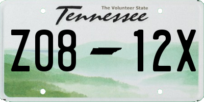 TN license plate Z0812X