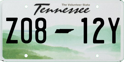 TN license plate Z0812Y