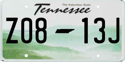 TN license plate Z0813J