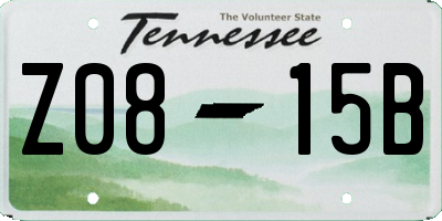 TN license plate Z0815B