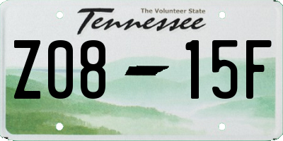 TN license plate Z0815F