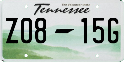 TN license plate Z0815G