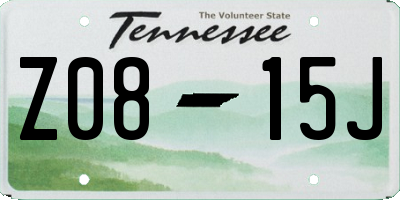 TN license plate Z0815J