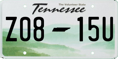 TN license plate Z0815U