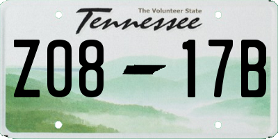 TN license plate Z0817B