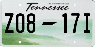 TN license plate Z0817I