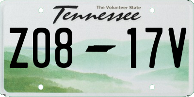 TN license plate Z0817V