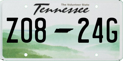 TN license plate Z0824G