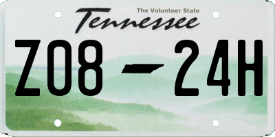 TN license plate Z0824H