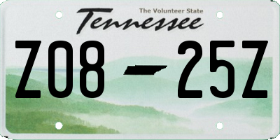 TN license plate Z0825Z