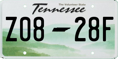 TN license plate Z0828F