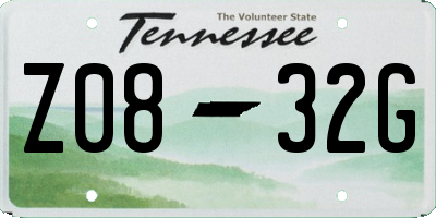 TN license plate Z0832G