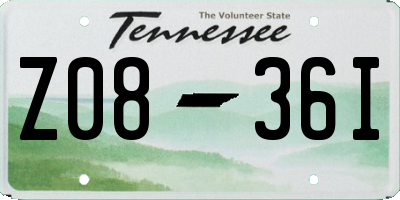 TN license plate Z0836I