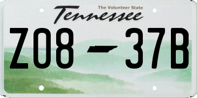 TN license plate Z0837B