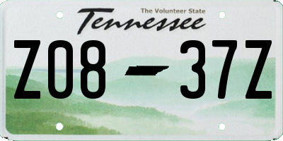 TN license plate Z0837Z