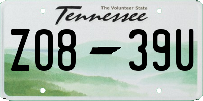 TN license plate Z0839U