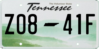 TN license plate Z0841F